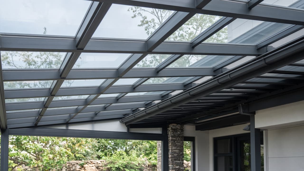 Steel skylights and canopies